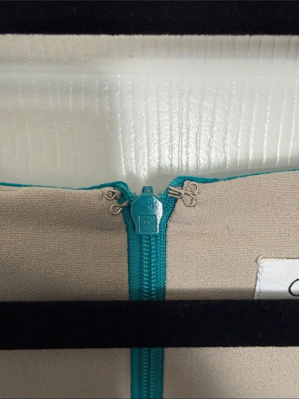 Calvin Klein Teal Cap-Sleeve Sheath Dress with Front Ruching - Picture 3 of 5